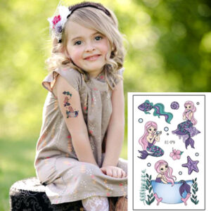 Kids mermaid temporary tattoo EC179 12x75cm, party favour Auckland NZ