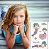 Kids mermaid temporary tattoo EC182 12x75cm, party favour Auckland NZ