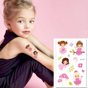 Flower Fairy temporary tattoo set Bec417 12x75cm, girls party Auckland NZ