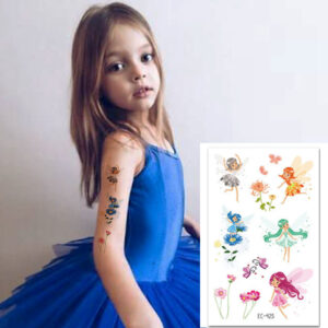 Flower Fairy temporary tattoo set Bec423 12x75cm, girls party Auckland NZ