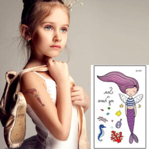 Kids mermaid temporary tattoo EC557 12x75cm, party favour Auckland NZ