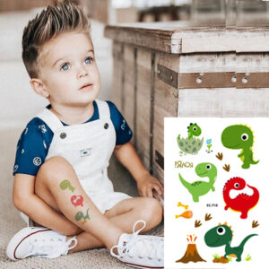 Dinosaur temporary tattoo set Bec-718 12x75cm, party favour Auckland NZ