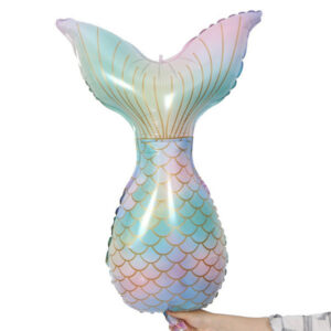 Mermaid tail foil balloon style B 85x52cm helium quality, Auckland NZ