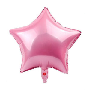 Pink star foil balloon 18 inch 45cm helium quality self-sealing, Auckland NZ