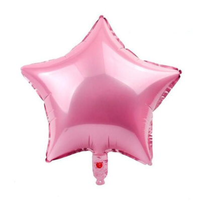 Pink star foil balloon 18 inch 45cm helium quality self-sealing, Auckland NZ