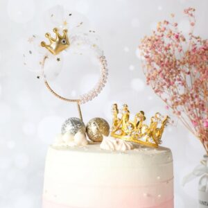 Crown birthday cake topper