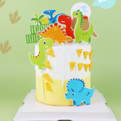 Dinosaur birthday cake topper style C 9 pieces, Auckland NZ