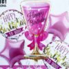 Birthday party Pink Champagne Cup set