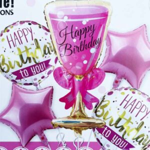 Birthday party Pink Champagne Cup set