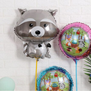 Raccoon forest animal foil balloon 67x48cm helium quality, Auckland NZ