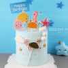 Under the sea animals birthday cake toppers