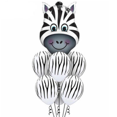 Zebra Head Foil Balloon