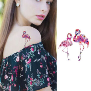 Kids flamingo temporary tattoo Bcd002 8x7.5cm, party favour Auckland NZ