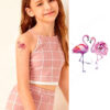 BCD-003 Kids flamingo temporary tattoo Bcd003 8x7.5cm, party favour Auckland NZ