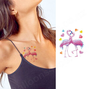 Kids flamingo temporary tattoo Bcd005 8x7.5cm, party favour Auckland NZ