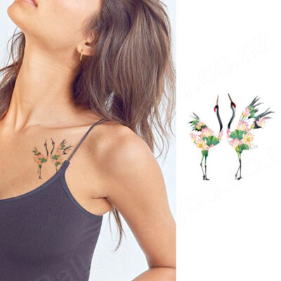 BCD-006 Kids flamingo temporary tattoo Bcd006 8x7.5cm, party favour Auckland NZ
