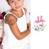 Kids flamingo temporary tattoo Bcd008 8x7.5cm, party favour Auckland NZ