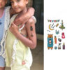 Christmas kid temporary tattoo set Bec845 12x75cm, party favour Auckland NZ