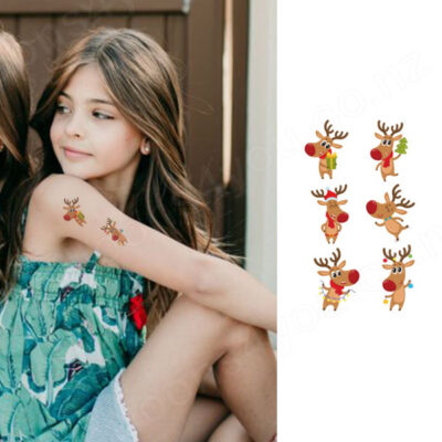 Christmas kid temporary tattoo set Bec850 12x75cm, party favour Auckland NZ