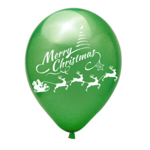 Green reindeers Christmas latex balloon 12 inch helium quality, Auckland NZ