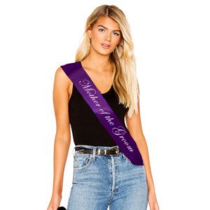 Mother of the Groom on purple sash 78cm, hens night Auckland NZ
