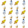 Rocket astronaut cupcake toppers 12 pieces, Auckland NZ