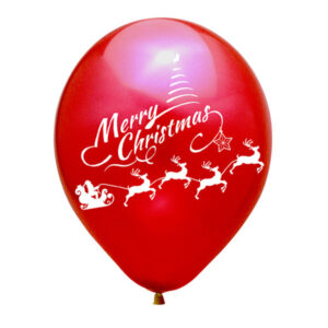 Red reindeers Christmas latex balloon 12 inch helium quality, Auckland NZ