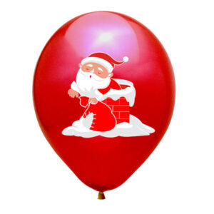 Red Santa Christmas latex balloon 12 inch helium quality, Auckland NZ
