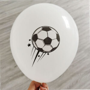 White soccer foil balloon 18 inch helium quality, Auckland NZ