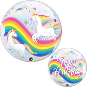 BUBBLE BDAY RAINBOW UNICORNS
