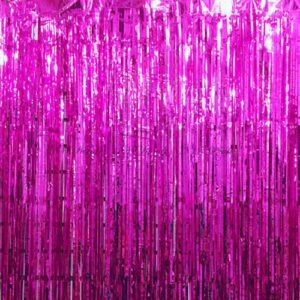 Dark Pink Foil Curtain Backdrop