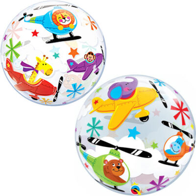 Flying Circus bubble balloon 56cm Qualatex latex-free, Auckland NZ