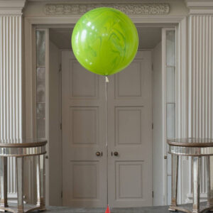 Jumbo ROUND GREEN RAINBOW SUPERAGATE Marble Balloon