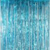 Light Blue Foil Curtain Backdrop