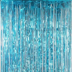 Light Blue Foil Curtain Backdrop