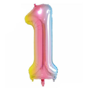 Pastel Rainbow Foil Number 1