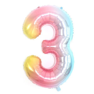 Pastel Rainbow Foil Number 3
