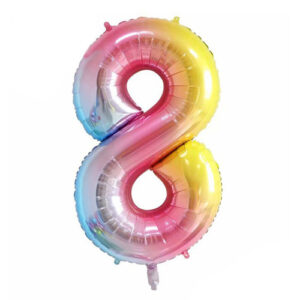 Pastel Rainbow Foil Number 8