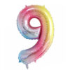 Pastel Rainbow Foil Number 9 Pastel Rainbow Foil Number 9