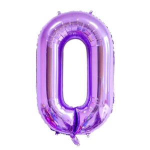 Purple Foil Number Balloon 0