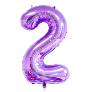 Purple Foil Number Balloon 2