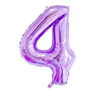 Purple Foil Number Balloon 4