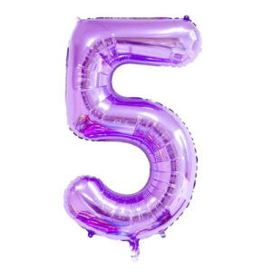 Purple Foil Number Balloon 5
