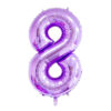 Purple Foil Number Balloon 8