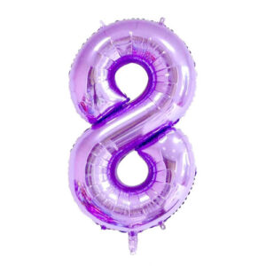 Purple Foil Number Balloon 8