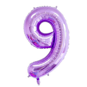 Purple Foil Number Balloon 9