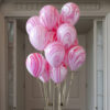 Red& White SuperAgate Marble Balloons
