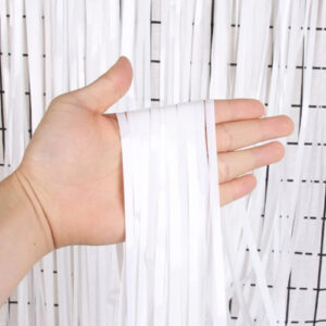 White Foil Curtain backdrop
