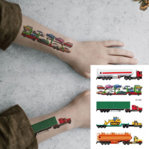 Kids cars temporary tattoos Bec-362 12x7.5cm, party favour Auckland NZ