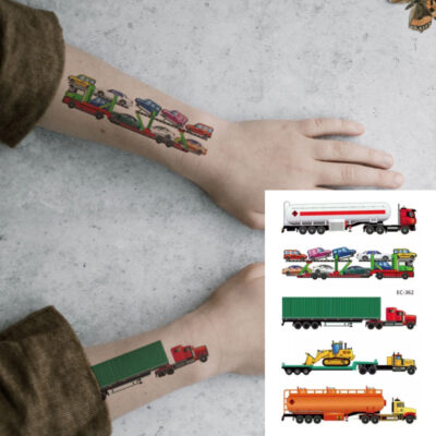 BEC-362 Kids cars temporary tattoos Bec-362 12x7.5cm, party favour Auckland NZ